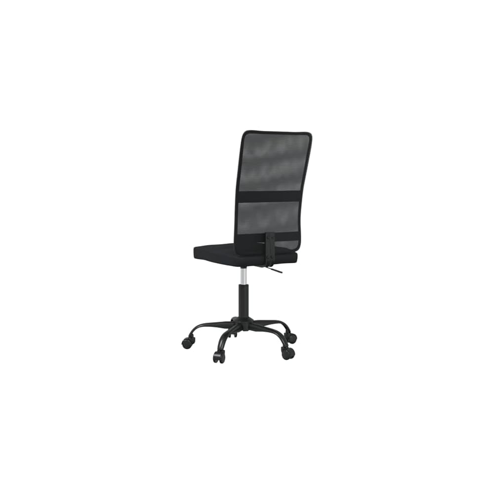 Tidyard Office Chair, Black Mesh Fabric Swivel Chair with Height Adjustment, Smooth Rolling Wheels, 242.5 lbs Capacity, for Home Office and Workspace