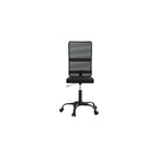 Tidyard Office Chair, Black Mesh Fabric Swivel Chair with Height Adjustment, Smooth Rolling Wheels, 242.5 lbs Capacity, for Home Office and Workspace