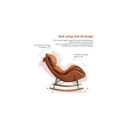 LSLYTQ Living Room Bedroom Rocking Chair Floating Chair Accent Chairs Upholstered Rocking Chair Relax Lounge Leisure Chair Sofa Chairs, with Solid Wood Base