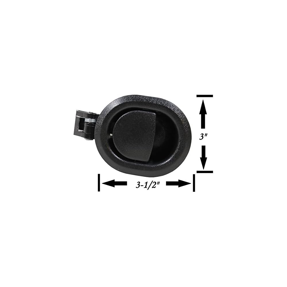 Reliable Recliner Replacement Parts Handle Small Oval Black Plastic Pull Recliner Handle 3" by 3.5" Handle Only Fits 3mm & 6mm Cables (Car Door Flapper Style) Chair Release for Sofa, Couch or Recliner