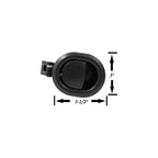 Reliable Recliner Replacement Parts Handle Small Oval Black Plastic Pull Recliner Handle 3" by 3.5" Handle Only Fits 3mm & 6mm Cables (Car Door Flapper Style) Chair Release for Sofa, Couch or Recliner