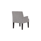 OSP Home Furnishings Main Street Upholstered Guest Chair with Espresso Finish Accents, Cement Grey Fabric