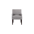OSP Home Furnishings Main Street Upholstered Guest Chair with Espresso Finish Accents, Cement Grey Fabric
