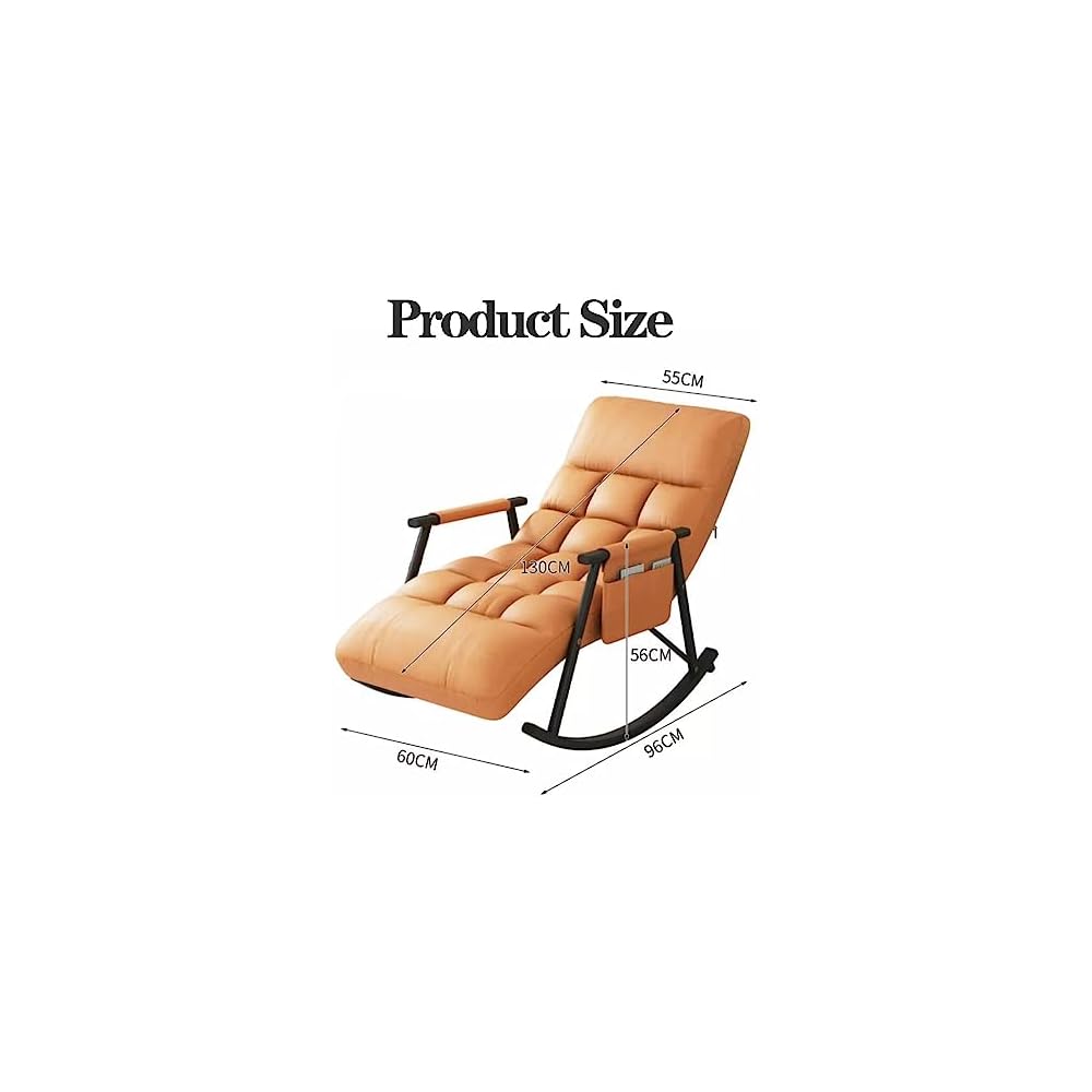 LSLYTQ Loungs, Rocking Chair Upholsted Rocking Chair for,Armchair Lounge Comfy Side Chair w High Backrest for Living Room,Bedroom,Office