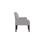 OSP Home Furnishings Main Street Upholstered Guest Chair with Espresso Finish Accents, Cement Grey Fabric