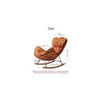 LSLYTQ Living Room Bedroom Rocking Chair Floating Chair Accent Chairs Upholstered Rocking Chair Relax Lounge Leisure Chair Sofa Chairs, with Solid Wood Base
