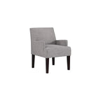 OSP Home Furnishings Main Street Upholstered Guest Chair with Espresso Finish Accents, Cement Grey Fabric