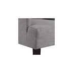 OSP Home Furnishings Main Street Upholstered Guest Chair with Espresso Finish Accents, Cement Grey Fabric