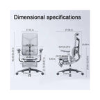 Ergonomic Chair Net, Executive Home Office, with Waist Support, Backrest(E)