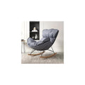 LSLYTQ Living Room Bedroom Rocking Chair Floating Chair Accent Chairs Upholstered Rocking Chair Relax Lounge Leisure Chair Sofa Chairs, with Solid Wood Base