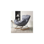 LSLYTQ Living Room Bedroom Rocking Chair Floating Chair Accent Chairs Upholstered Rocking Chair Relax Lounge Leisure Chair Sofa Chairs, with Solid Wood Base