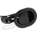 Reliable Recliner Replacement Parts Handle Small Oval Black Plastic Pull Recliner Handle 3" by 3.5" Handle Only Fits 3mm & 6mm Cables (Car Door Flapper Style) Chair Release for Sofa, Couch or Recliner