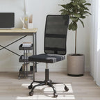 Tidyard Office Chair, Black Mesh Fabric Swivel Chair with Height Adjustment, Smooth Rolling Wheels, 242.5 lbs Capacity, for Home Office and Workspace